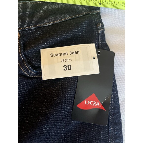 Lularoe Jeans Size 30 Dark Wash Front Seam High Rise Straight Leg Stretch - Picture 6 of 13